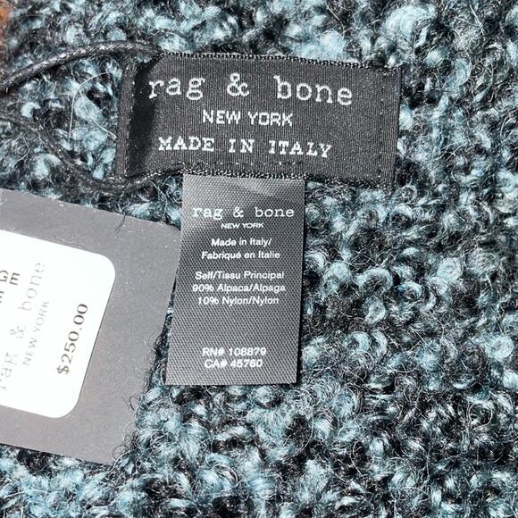 Rag and Bone Knit Fringe Alpaca Blend Scarf New Retails 250 - Picture 3 of 7